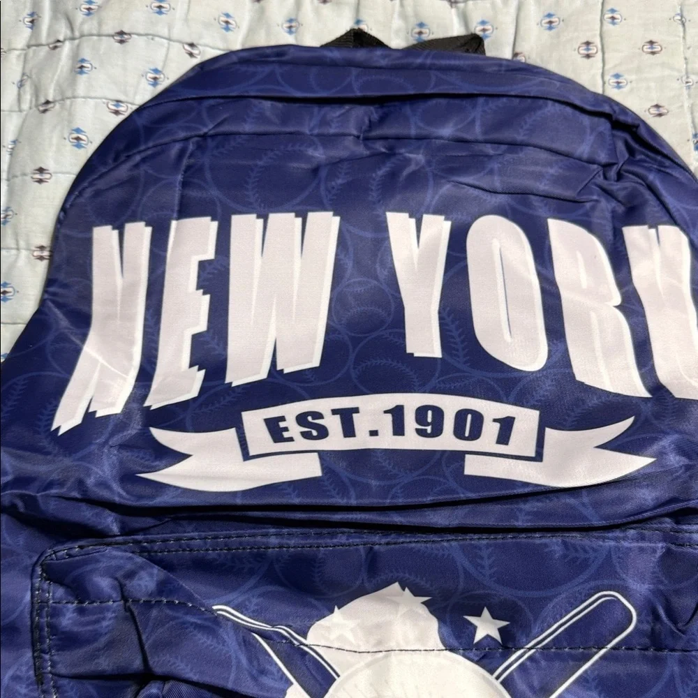 New York Baseball Blue Backpack